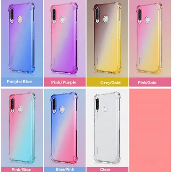 

50pcs/lot For Huawei Nova 5i P20 Lite 2019 TPU Case Anti-Shock Gradient TPU Case For Huawei P Smart Z Y9 Prime 2019