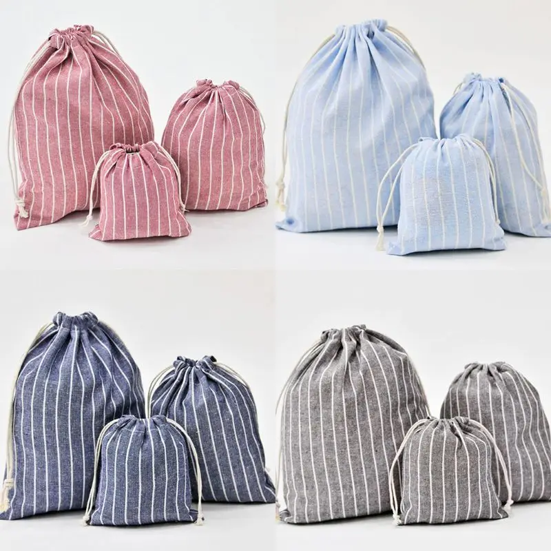 

THINKTHENDO 1PC Christmas Candy Party Storage Bag Cotton Linen Drawstring Tea Gift Portable Bags Makeup Bag for Travel