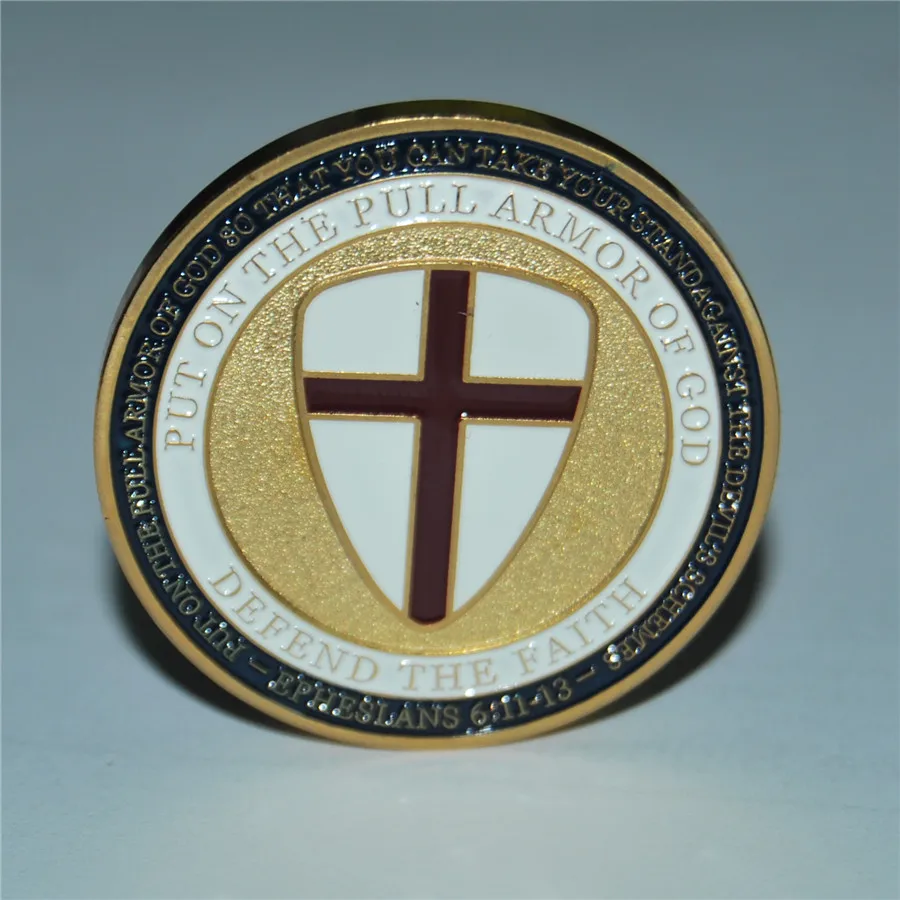 NEW Female Put On The Full Armor Of God Defend The Faith Challenge Coin (18)