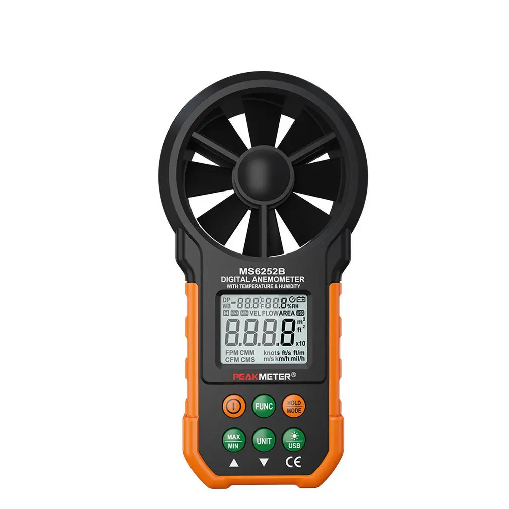 

PM6252B High Precision Digital Anemometer Portable Digital Electrical Professional Products Safty For Home Industorial Use Sale