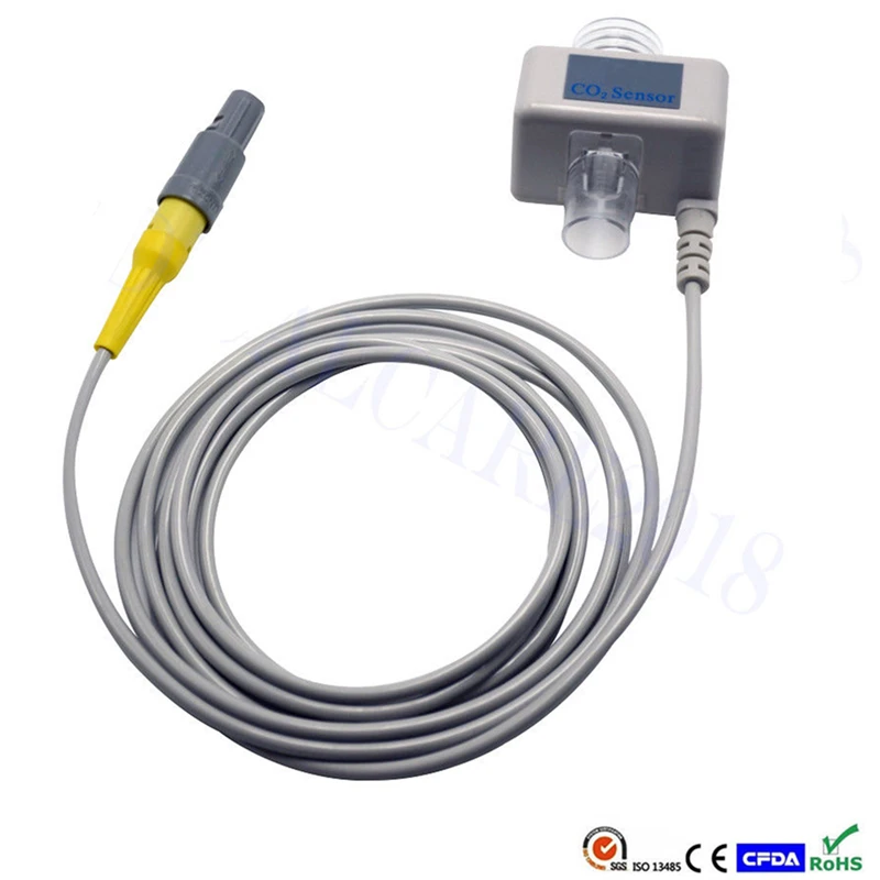 Основной модуль датчика capnographic EtCO2 совместимый респиратор Capnostat 5 Lemo 8 Pins|sensor o2|sensor