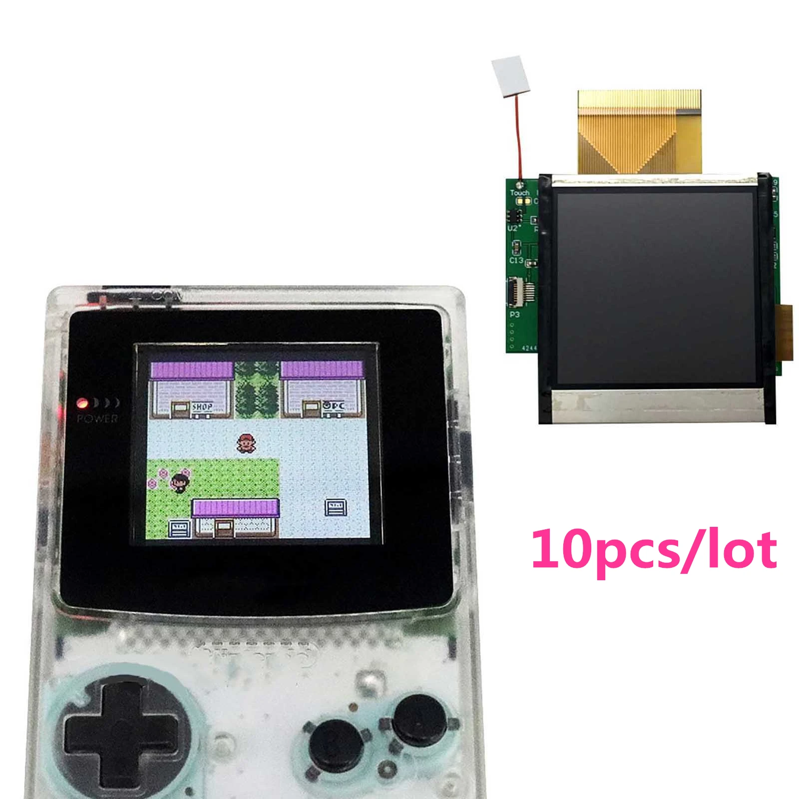 

10pcs/lot For GBC High Light LCD Modification Kit For GBC Console Accessories Plug and Use
