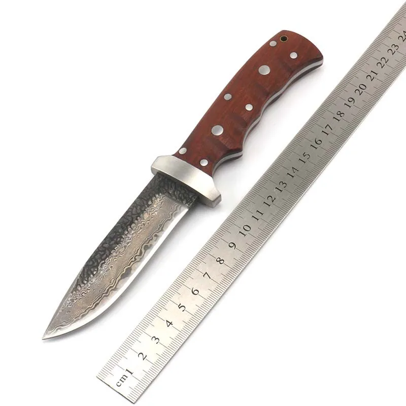

Hunting Knife Sharp Fixed blade survival Tactical knives Handmade Damascus Steel outdoor camping knife