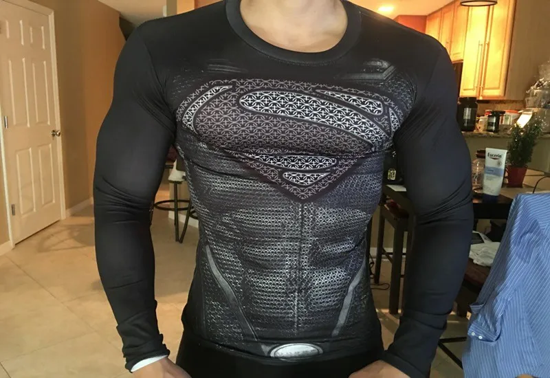 Kompresní tričko s dlouhým rukávem Superhrdinové