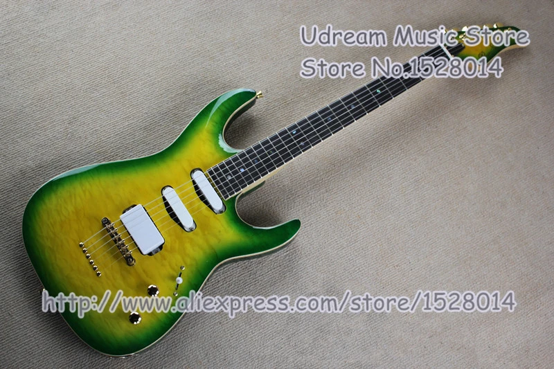 

Hot Sale Quilted Finish Suneye Custom Electric Guitar With Three Pickup & Gold Hardware Free Shipping LP SG Guitar Available