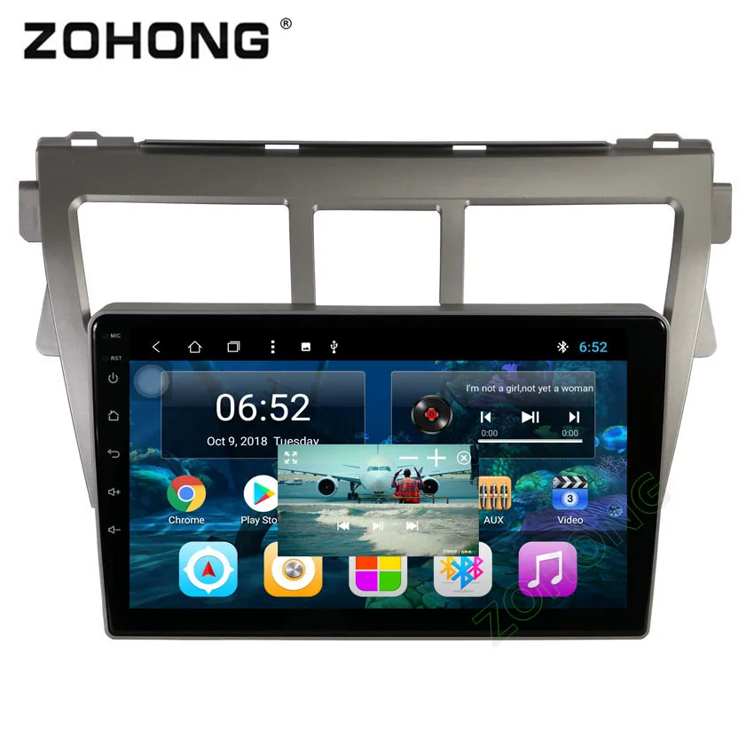 Best 2.5D 9" Octa Core 2G+32G Android for Toyota Vios Yaris Belta Car multimedia DVD Player auto radio GPS navigation tape recorder 1