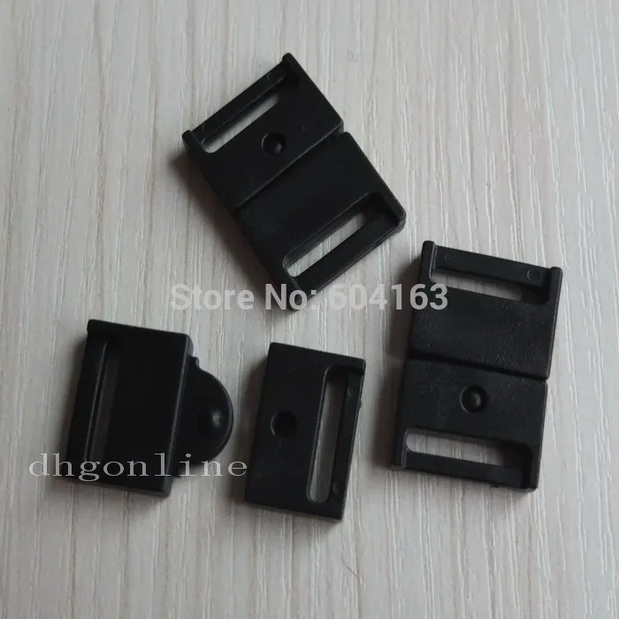 

100 PCS 1/2" 12mm Buckles Side Release for Paracord Lanyard Webbing Straps Plastic
