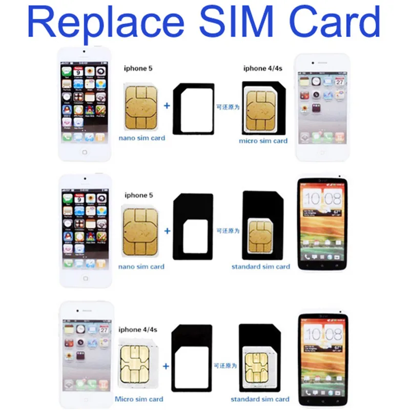 4 в 1 sim-карты адаптеры для iPhone samsung HUAWEI Android вызов части во всех мобильных устройствах