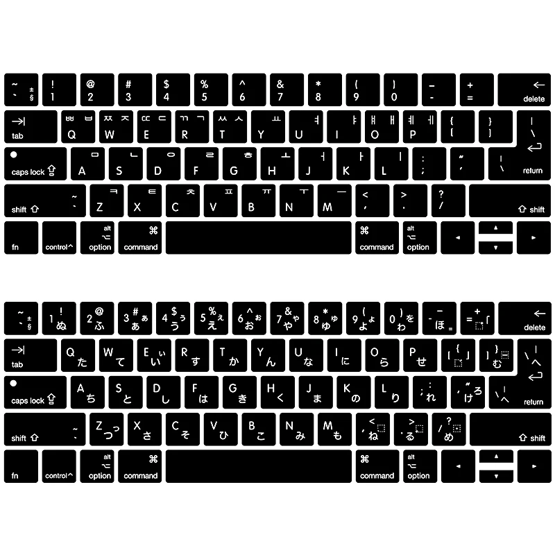 Японский Корейский силиконовый чехол для клавиатуры США/ЕС для Macbook Pro retina 1" A1706 15" A1707 Touch Bar ID ReleaseOn