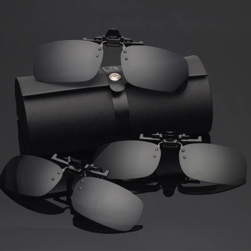 

Classic Shape Polarized Clip On Sunglasses Driving Night Vision Lens Anti-UVA Anti-UVB Cycling Riding Glasses Clips