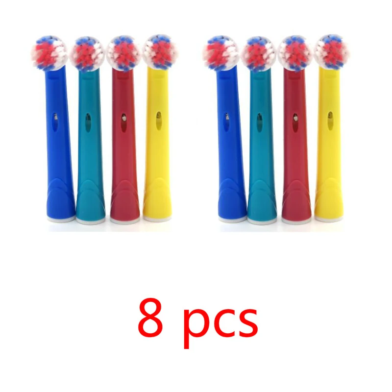 

8pcs Kid Children Electric Replacement ToothBrush Head For Oral B Pro-Health Stages Interclean White Clean 3D Excel Professional