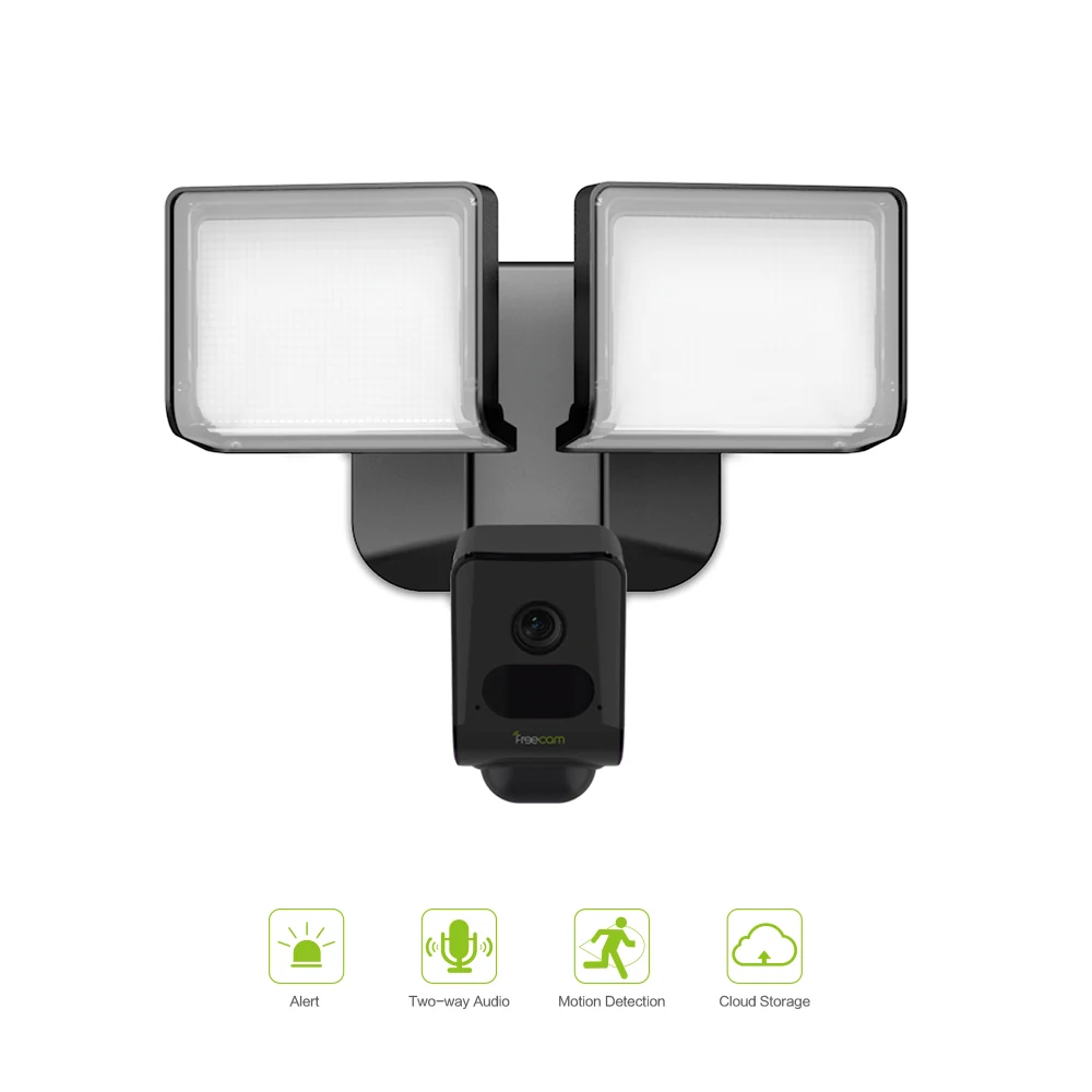 

Freecam 1080P Floodlight Camera Two-way Audio PIR Motion-Activated HD Waterproof Security WiFi Camera with Siren Alarm L810EB