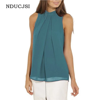 

NDUCJSI Summer Chiffon Tops Blouse Womens Off The Shoulder Sexy Blouses Girl Sleeveless Shirt Female Blusas Casual Shirts XXXL