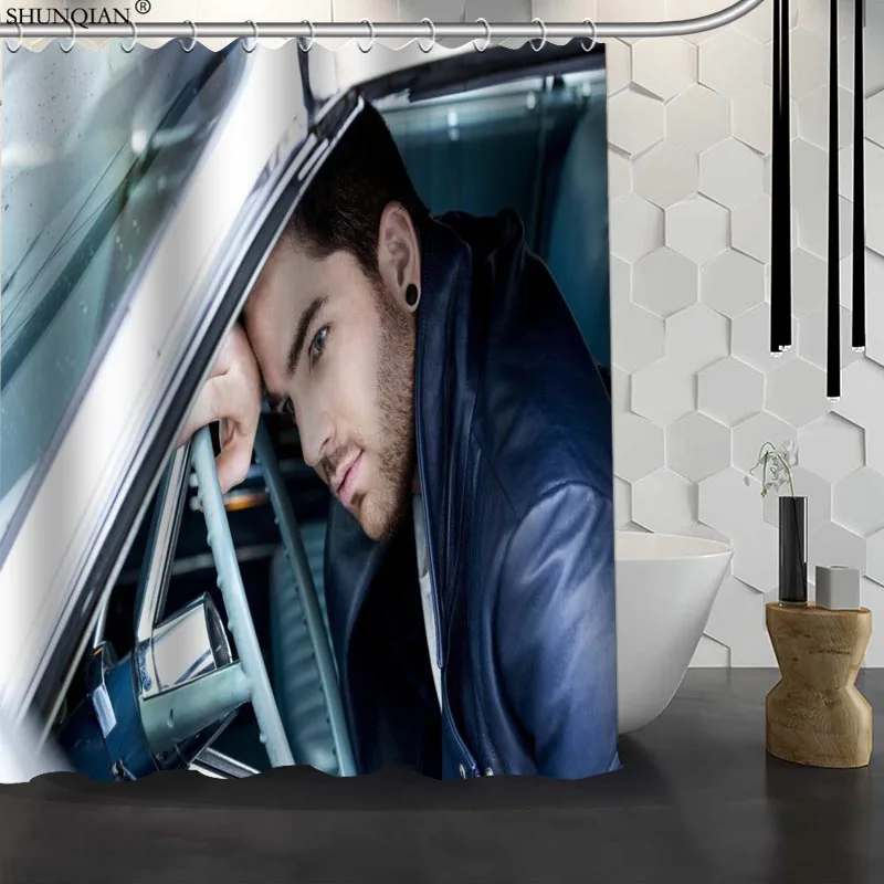 Новый Adam Lambert Заказная занавеска для душа водонепроницаемая ткань полиэфирная