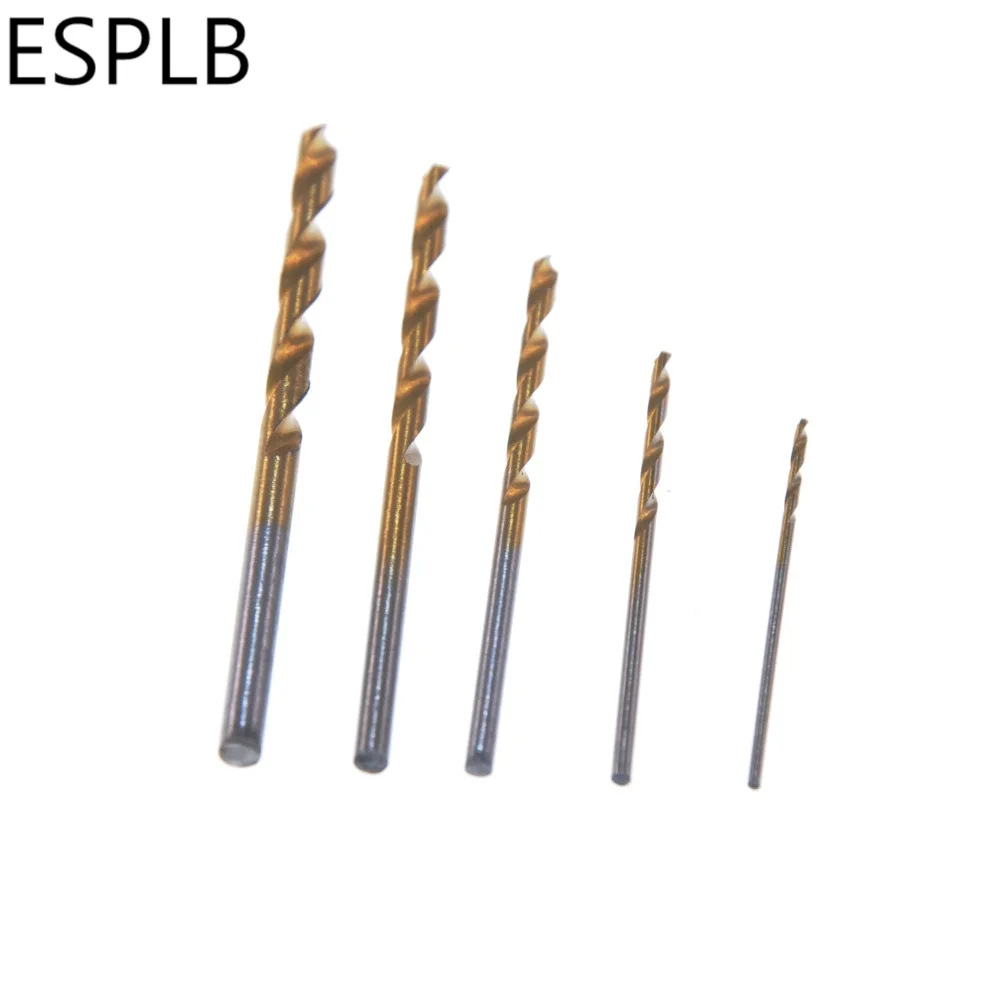 50pcs Drill Bits 1/1.5/2/2.5/3mm HSS Titanium Coated Twist High Speed Steel Drill Bit Set Woodworking Wood Tool Drill Bits