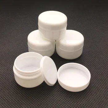 

10PCS Plastic Empty Makeup Jar Pot Travel Face Cream/Lotion/Cosmetic Container White 10g Refillable Bottle