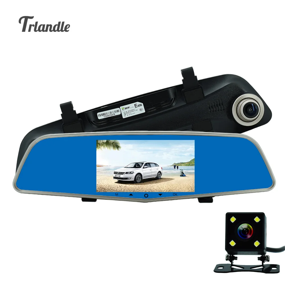 

H320 Car Camera Recorder Mirror Registrator 5" IPS with Cycle Recording Full HD 1080P Dash Cam DVR Video Super G-sensor