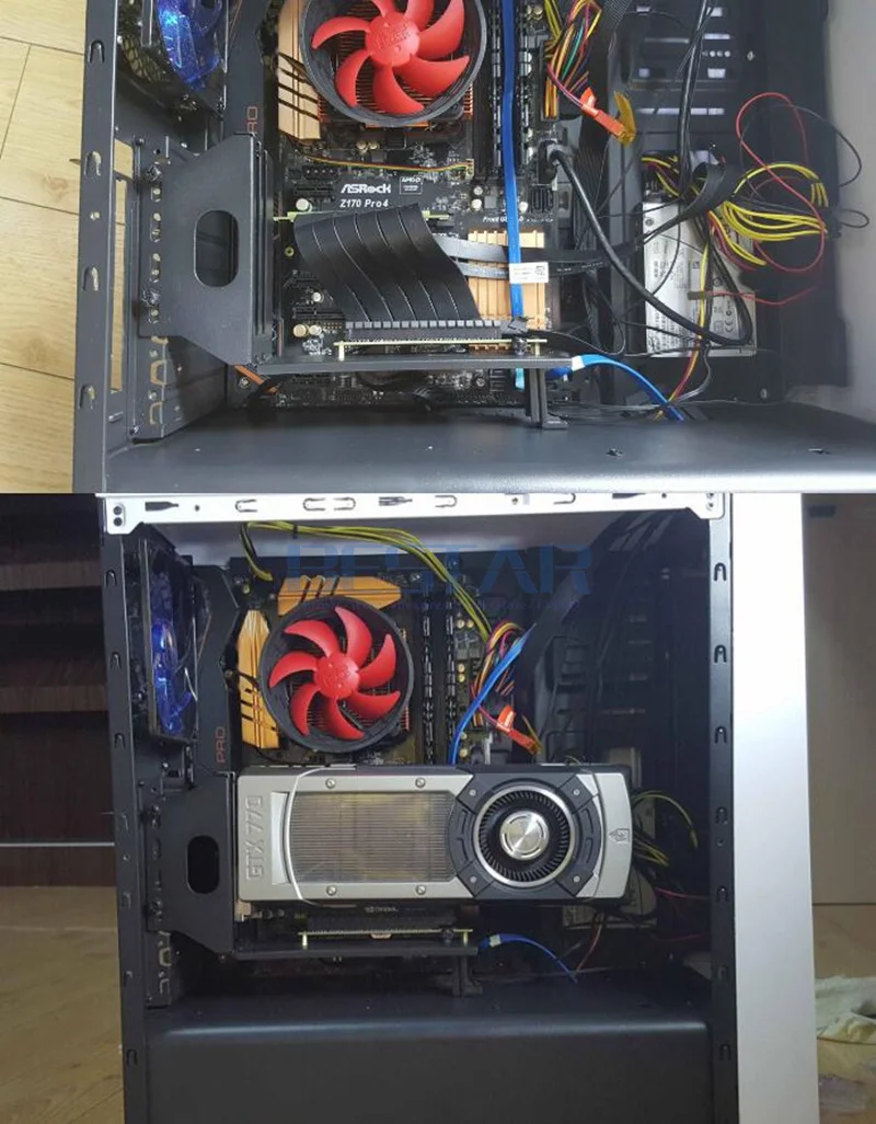 Держатель для видеокарты с фиксированным вертикальным кабелем ATX чехол pci e 16x x16