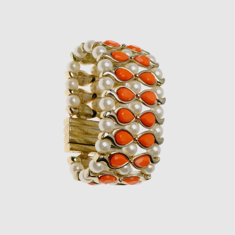 

Amorita boutique vintage orange bead Bangles