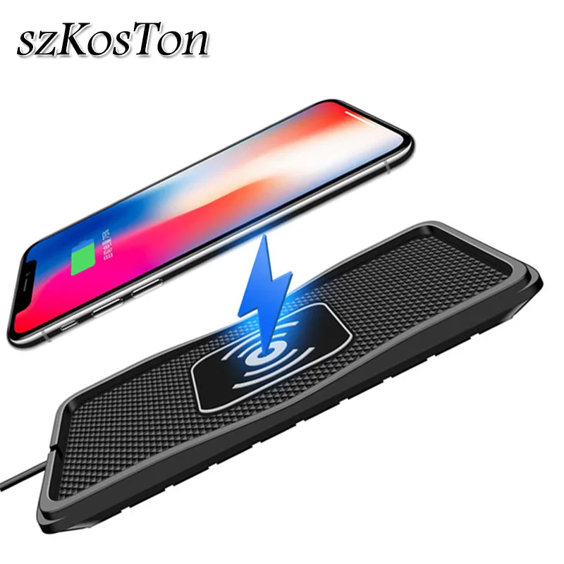 QI Беспроводное зарядное устройство автомобильное для iPhone X xr XS max 8 Plus Быстрая
