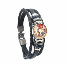 Interchangeable Zodiac Signs Men Bracelets Bangles Alloy Buckles Fashion Vintage Punk Leather Bracelets for Women Charm Gift Interchangeable Zodiac Signs Men Bracelets Bangles Alloy Buckles Fashion Vintage Punk Leather Bracelets for Women Charm Gift