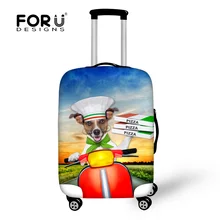 Mignon élastique chien imprimé Animal de protection cache – bagages pour voyage 18 – 30 polegada chariot valise poussière housse de pluie bagages accessoires