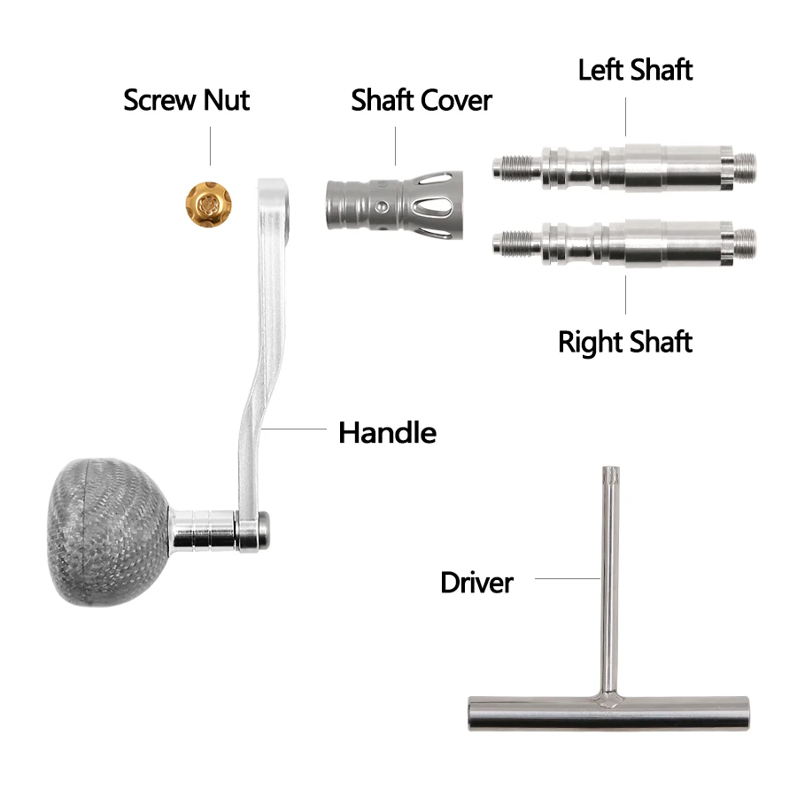 SANLIKE рыболовные аксессуары алюминиевая ручка и углеродная Рыболовная катушка ручка подходит для SHIMANO'S Стелла SW 8000-30000 о делении