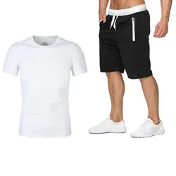 Футболка + шорты, комплекты мужские с буквенным принтом, летние костюмы, повседневная мужская футболка, спортивные костюмы, брендовая