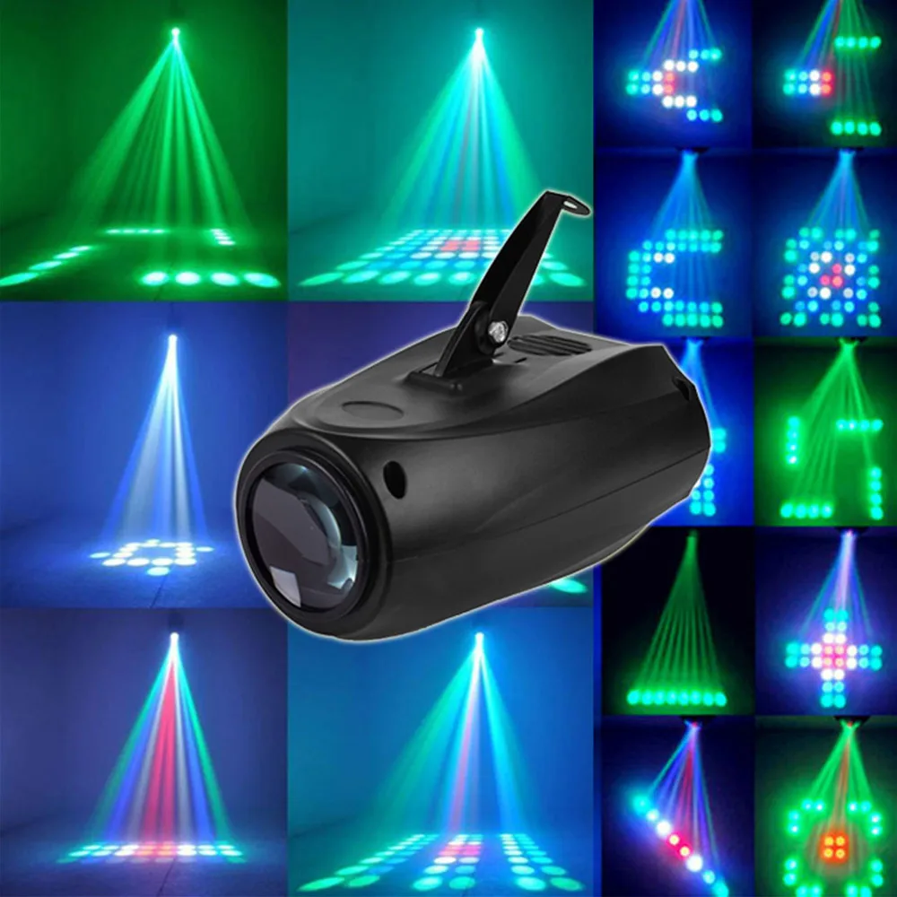 LED المرحلة تأثير الإضاءة المحمولة الموسيقى السيارات/الصوت نشط 64 المصابيح RGBW أضواء الليزر شعاع ضوء لنادي الديسكو DJ حزب بار KTV مصابيح الزفاف