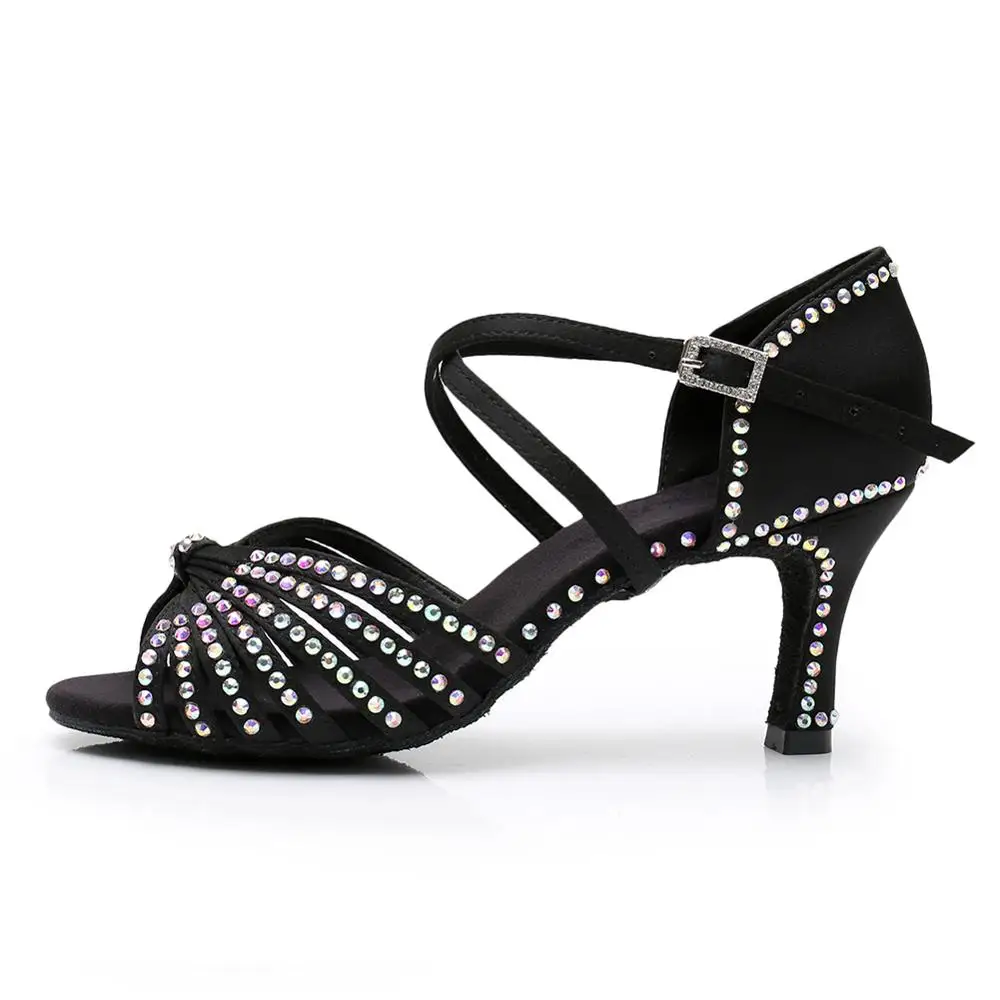 

Hot sale New Rhinestone women's girls Latin Dance Shoes Ballroom tango salsa Shoes Dancing Shoes 7cm/5cm high heel wholesale
