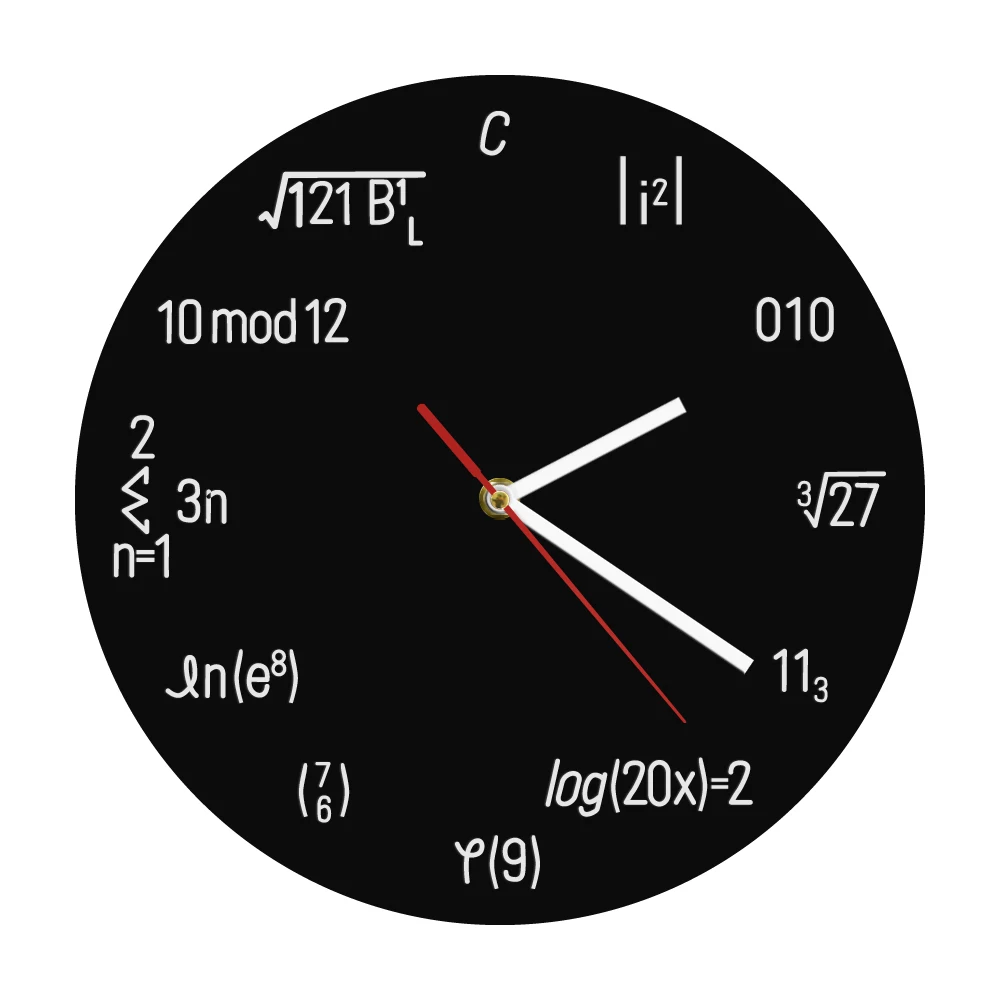 MathFormulaEquationNerdyWallClockMathematicsClockUniqueGift
