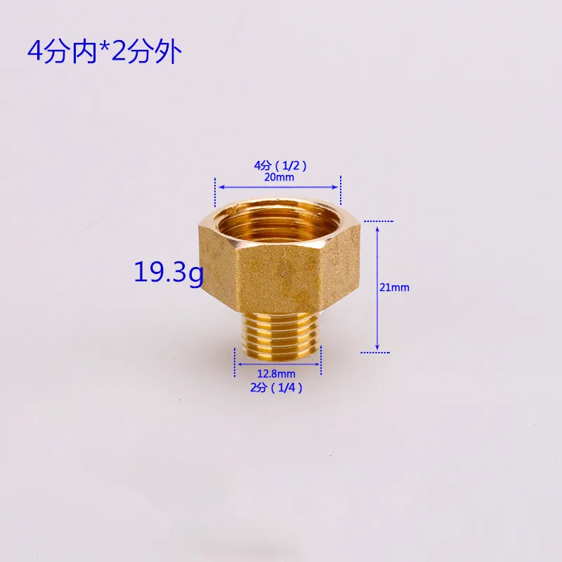 1/8 дюйма 1/4 дюйма 3/8 дюйма 1/2 дюйма латунный фитинг с наружной резьбой шестигранный ниппельный соединитель BSP с наружной резьбой быстрый адаптер - Цвет: Within 4X2