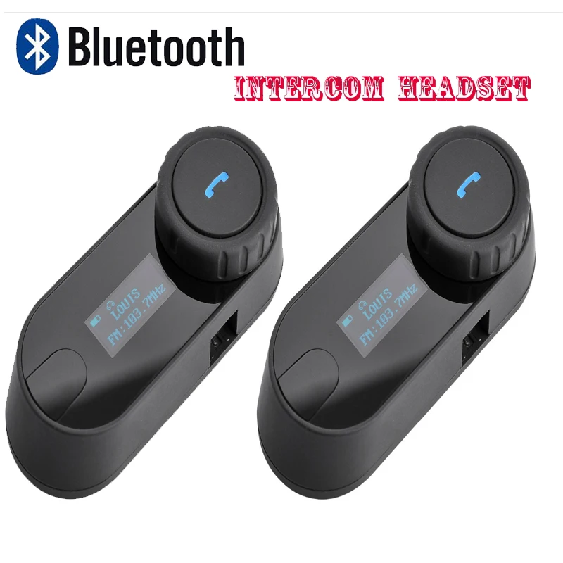 

2pcs TCOM-SC BT Bluetooth Motorcycle Helmet Intercom Interphone Headset LCD screen FM Radio