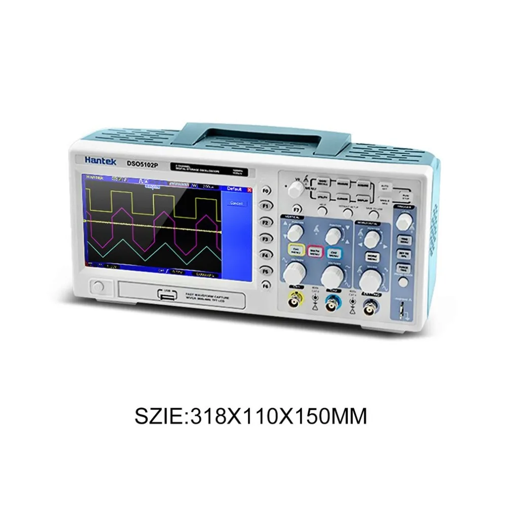DSO5102P Цифровой осциллограф 100 МГц 1Gsa/S 2 CH 7 &quotTFT дисплей USB WD Портативный Ручной