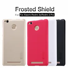 Redmi 3 pro Nillkin givré PC dur cas pour xiaomi redmi 3 s (5.0 ”) en plastique dur retour couverture de téléphone avec le Protecteur D’écran Cadeau