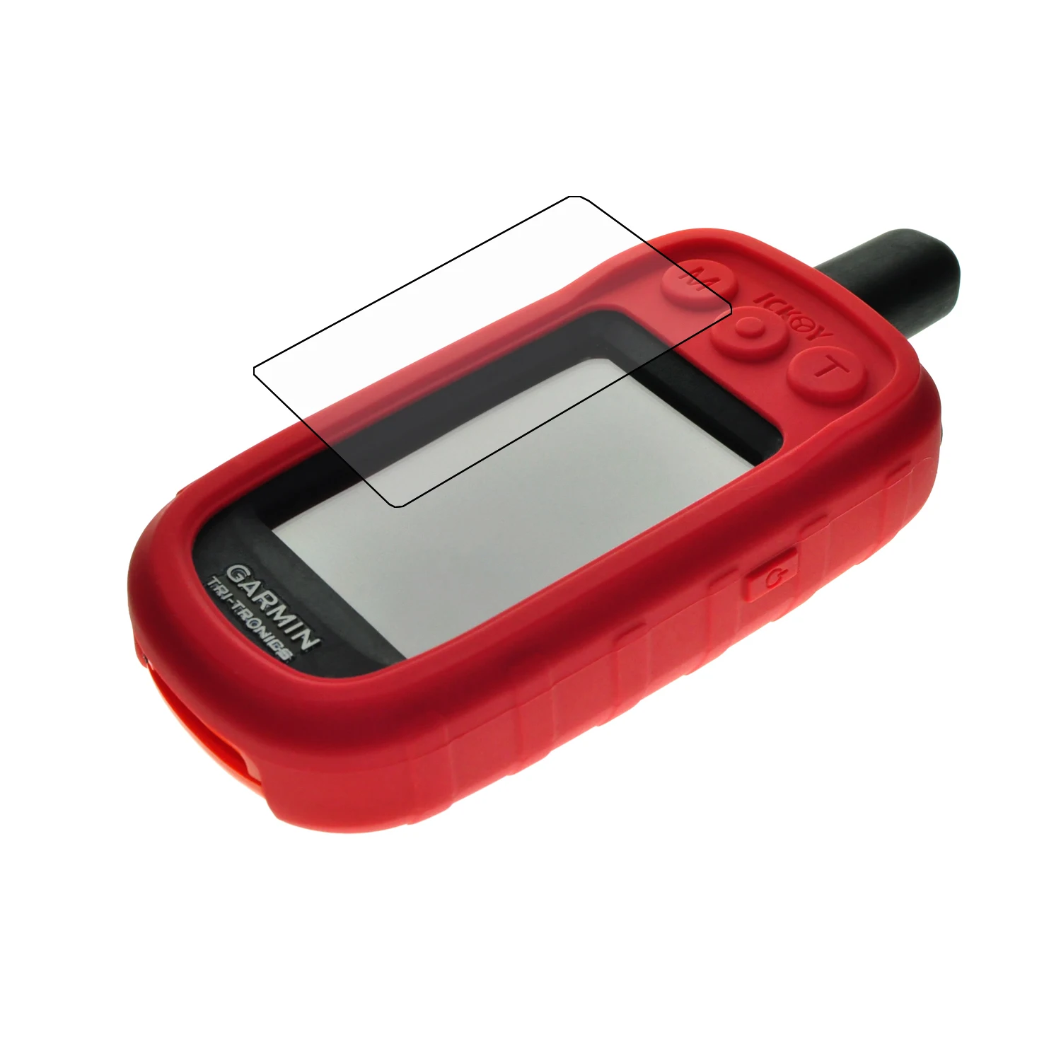 

Soft Silicone Protective Protect Case + Screen Protector Shield Film for Handheld GPS Garmin Alpha 100 Alpah100 Accessories