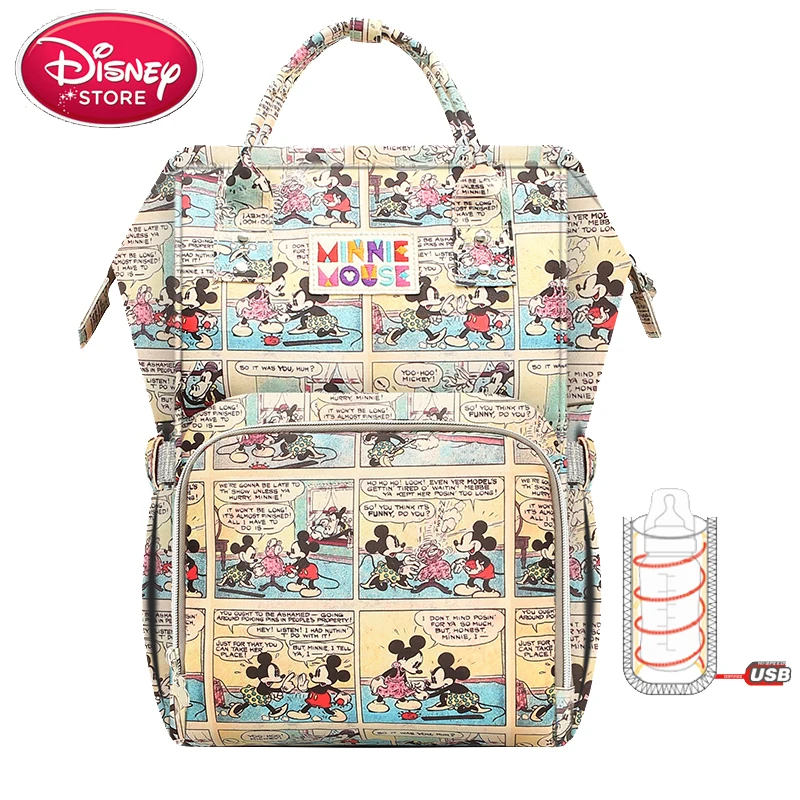 Disney Diaper Bag Backpack Mummy Minnie Mickey Big Capacity Travel Oxford Feeding Baby Handbag