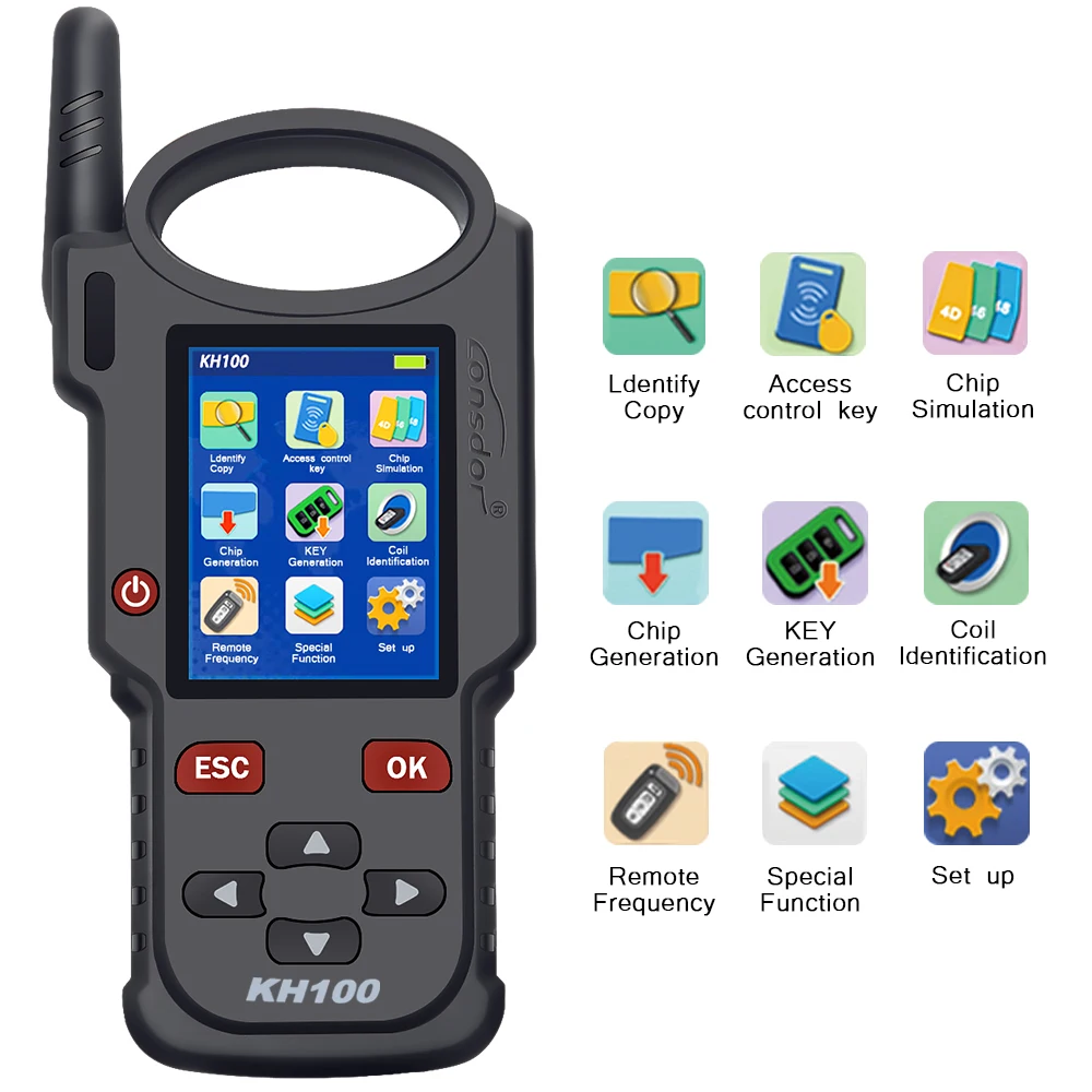 In Stock Original Lonsdor KH100 Hand-Held Remote Key Programmer Update Online Free Shipping by DHL