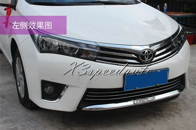 Совершенно новый хромированный передний бампер Защитная Накладка для Toyota Corolla 2014