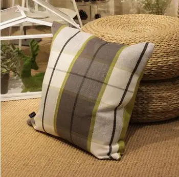 

2017 New High Quality Square Throw Pillowcases With Plaid Pattern Decorative Cushion Covers Home Textile Washable Cover Cojines