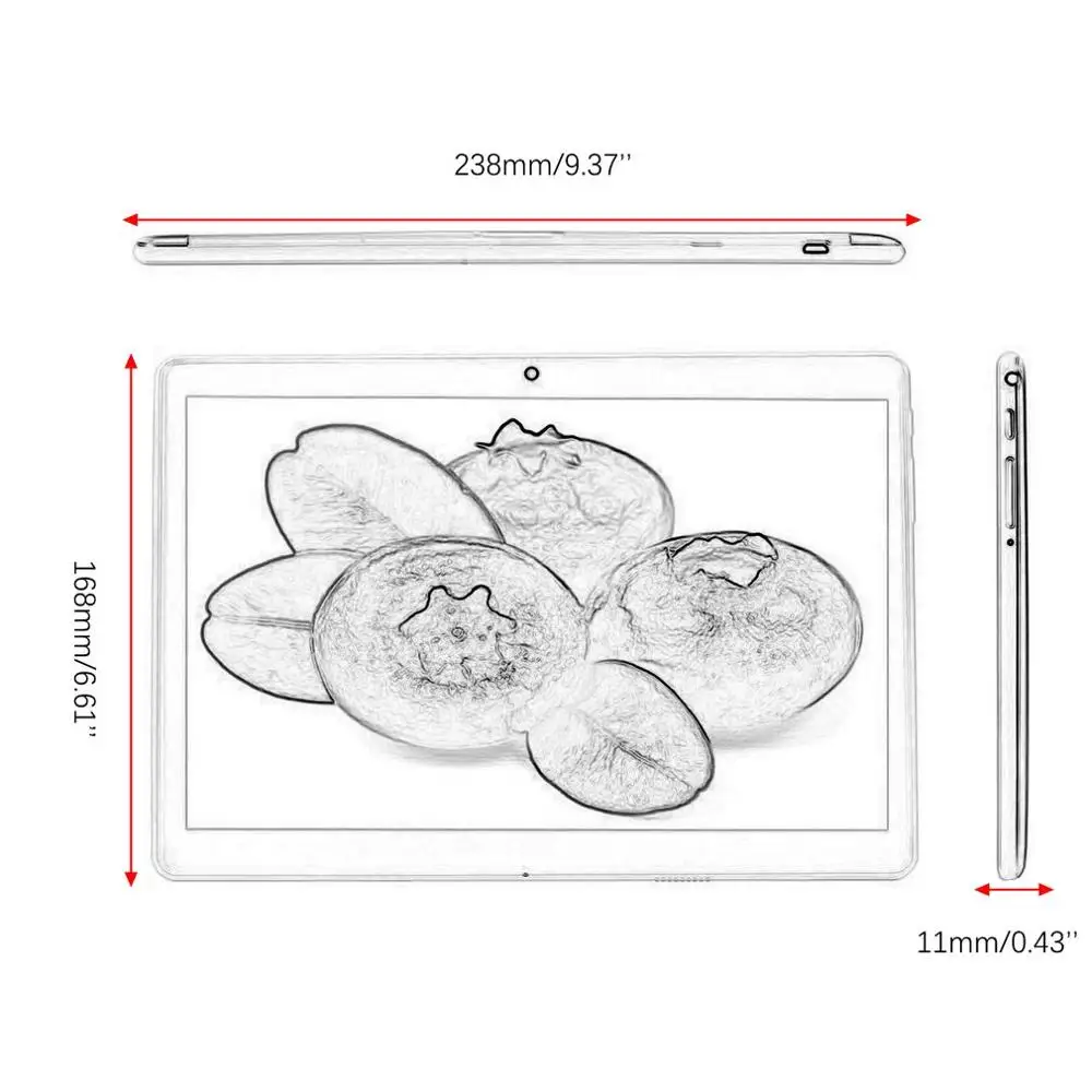 

10 inch tablet MT6580 quad core 1GB+16GB HD 2.5D arc screen 3G call Tablet PC For US , EU , UK , AU