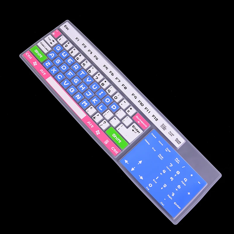1pcs Rainbow Color Silicone Keyboard Cover Protector Skin For Desktop Computer Soft Anti-scratch Keyboard Stickers