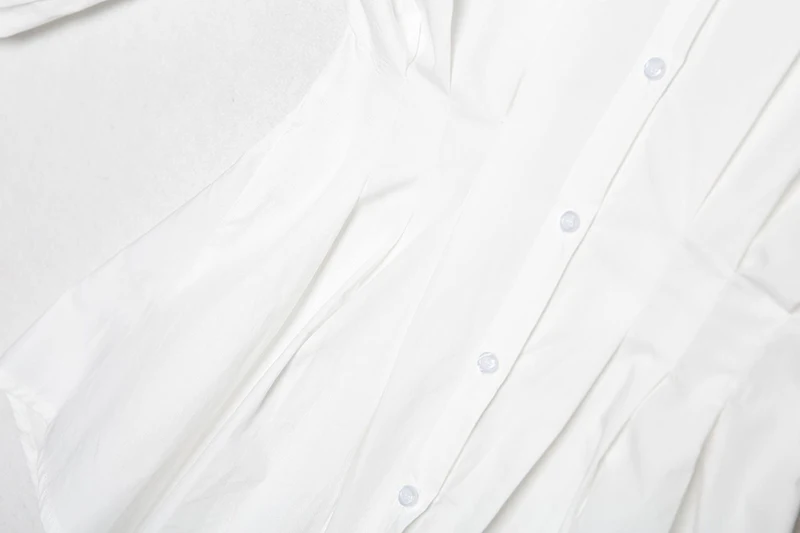 Nadafair/Белое платье-рубашка с длинным рукавом для женщин; сезон осень-зима; мини-сексуальное платье с открытыми плечами; тонкое Повседневное платье трапециевидной формы