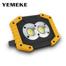 Светодиодный рабочий свет Перезаряжаемый 18650 аккумулятор светодиодный портативный прожектор 5 в 20 Вт Светодиодный прожектор для охоты кемпинга наружного освещения