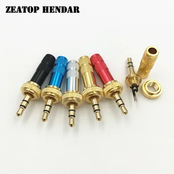 

50Pcs Mini 3.5mm 3Pole Stereo Screw Locking Male Jack Plug Gold Plated Soldering Audio Jack for DIY Stereo Headset Earphone