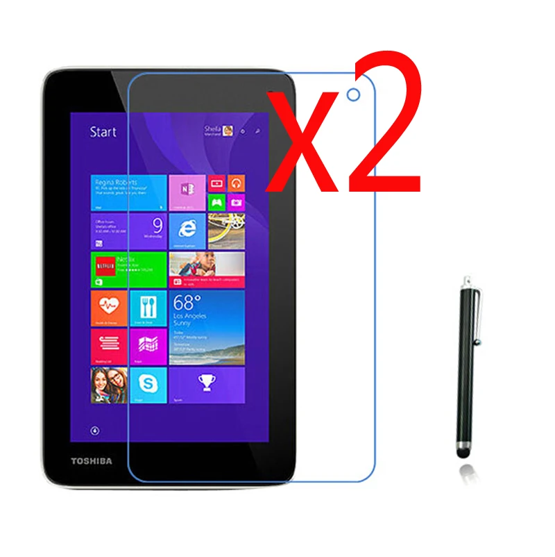 3в1 2x прозрачная защитная пленка для ЖК экрана + 1x Стилус планшета Toshiba Encore Mini WT7 C16