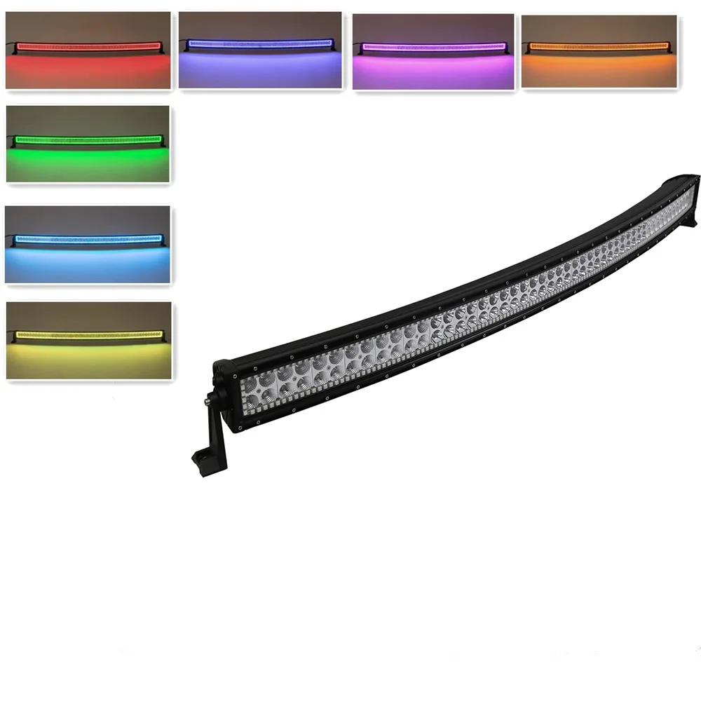 288w 50" Curved Led light bars Off road 28800 Lumen with RGB strip