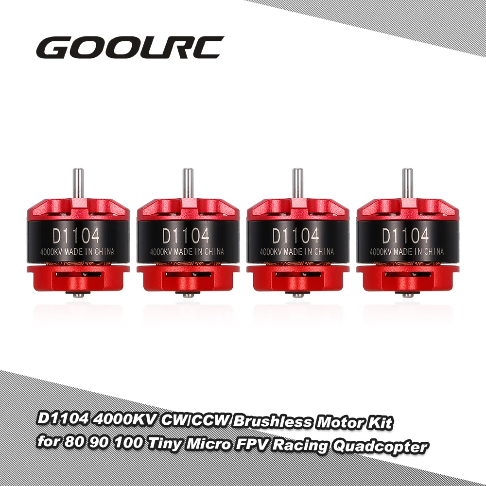 

Original GoolRC D1104 4000KV Brushless Motor Kit for 80 90 100 Tiny Micro FPV Racing Quadcopter