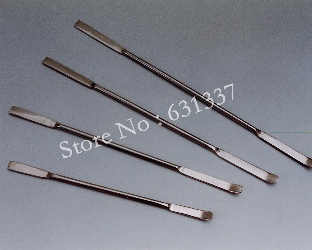 

laboratory stainless steel spatulas one end rounded length 120mm