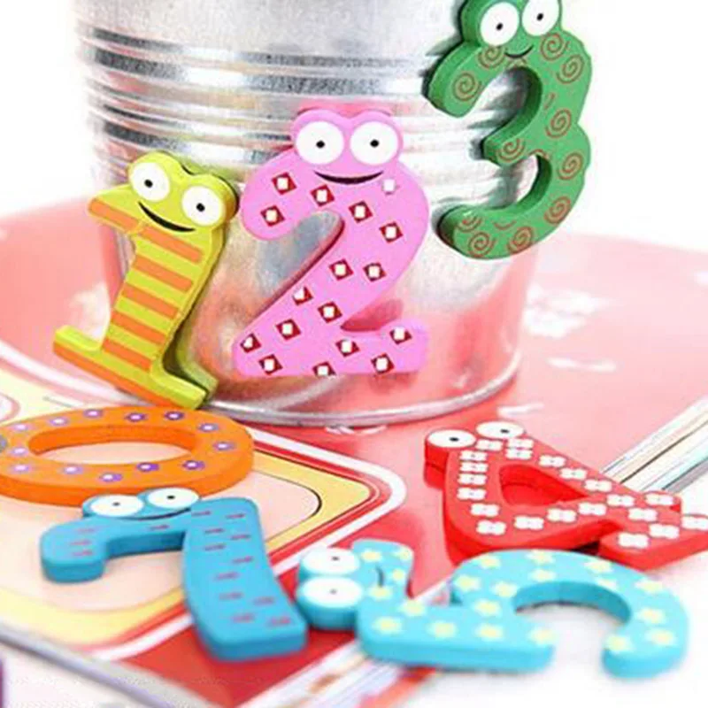 

TOFOCO Montessori Baby 10 Number/26 Letter Refrigerator Fridge Magnets Figure Mathematics Wooden Educational Kids Puzzle Toys